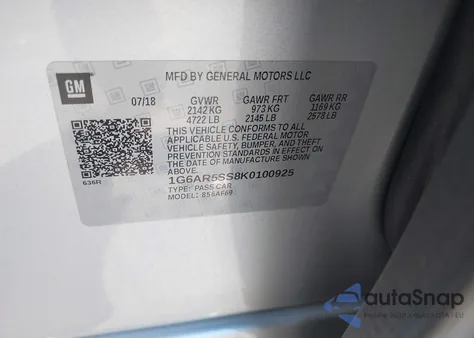 2019 Cadillac Cts Luxury from USA, damaged, VIN 1G6AR5SS8K0100925